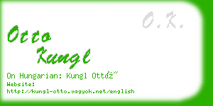 otto kungl business card